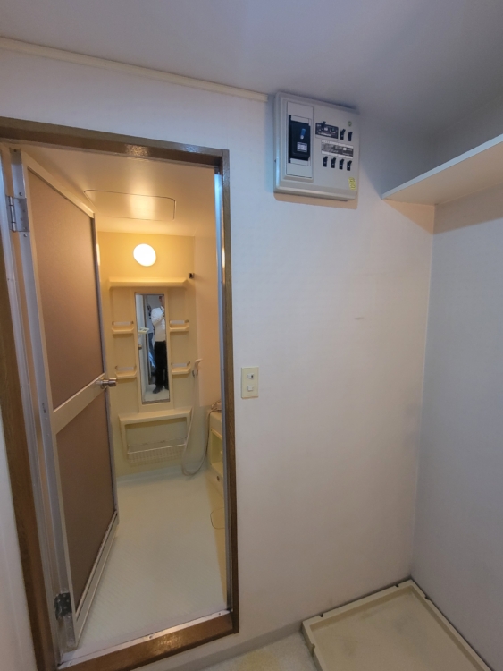 ブラック色の開き戸