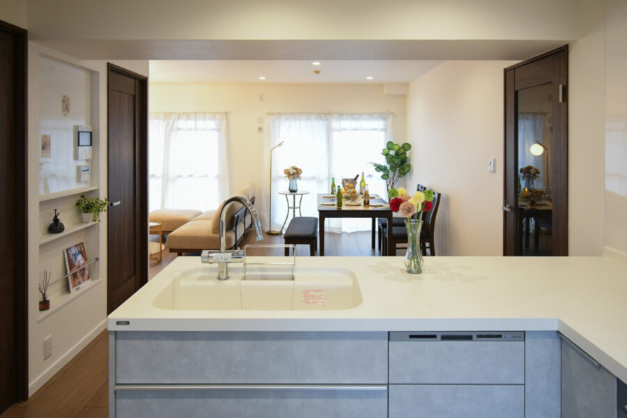 リビングと一体型で見通し良い空間へ