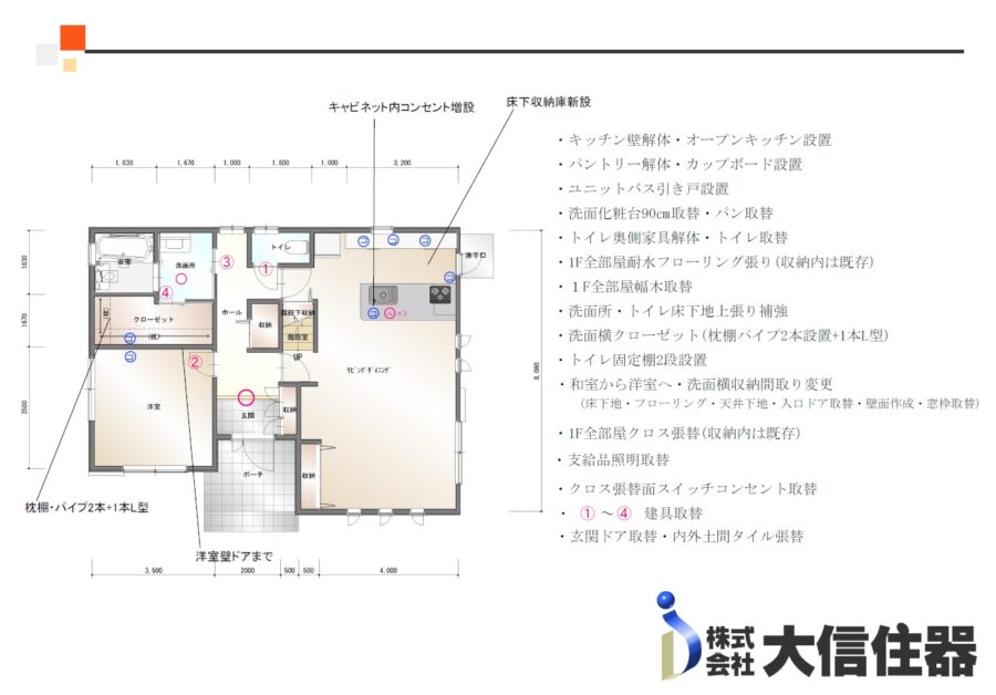 リフォーム内容図面