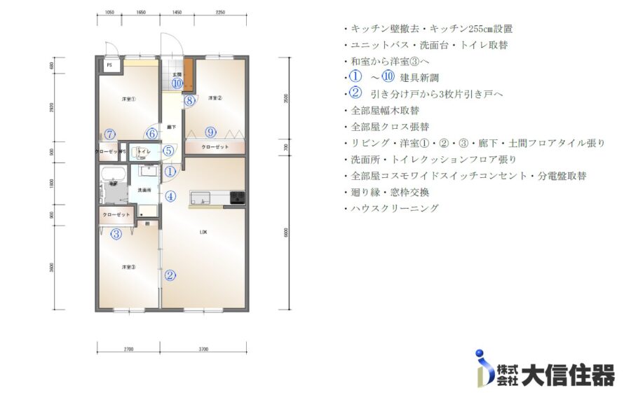 リフォーム内容図面