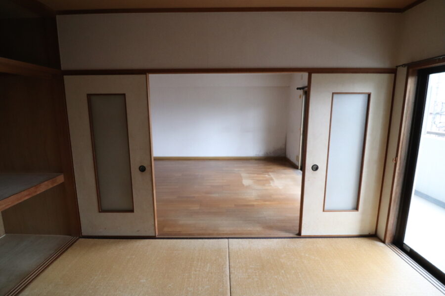 3枚引き戸で開口幅広く
