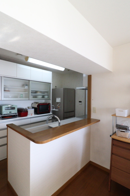 開放的になったキッチン