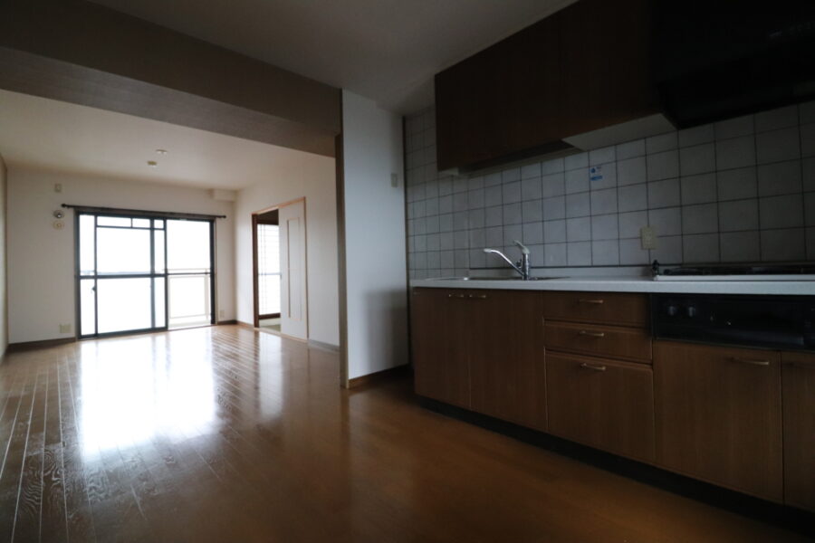 浄水器水栓や食洗機搭載でカウンターもホワイト系綺麗