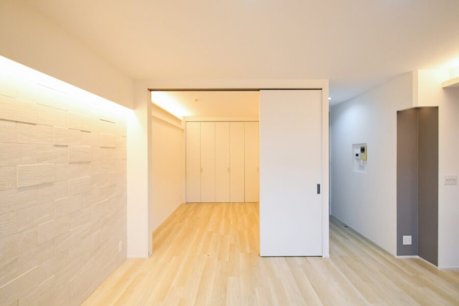 3枚連動引き戸は左右開け閉め楽々